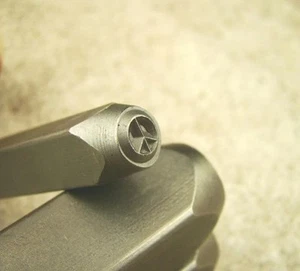 "Friedenszeichen" 1/4"-6mm-großer Stempel-Metall-gehärteter Stahl-Gold & Silberbarren - Bild 1 von 3