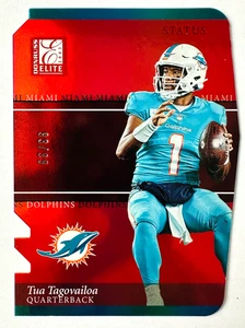 2023 Donruss Elite Tua Tagovailoa Die Cut RED FOIL Card Status SP #/99 Dolphins! - Bild 1 von 3