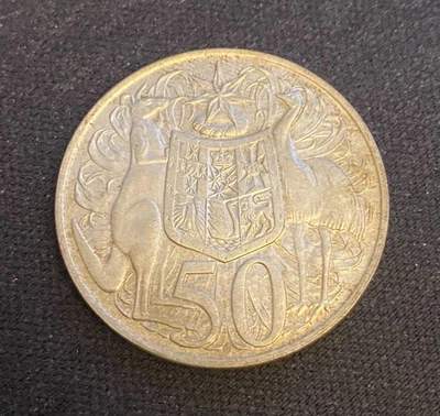 1966 Australian round 50 cent coin 80% Silver 20% Copper - Image 1 of 2