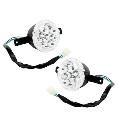 ATV Headlight High Brightness Weatherproof Round Clear Lens ATV Head Lamps 12V↑ - Image 1 of 4