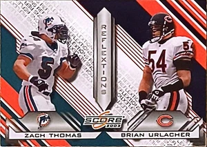 2003 Score - Reflextions #R-7 Zach Thomas, Brian Urlacher - Picture 1 of 2
