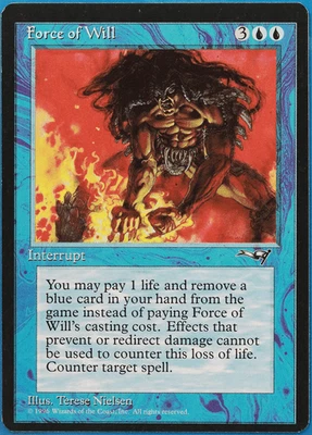 Force of Will Alliances NM Blue Uncommon MAGIC MTG CARD (ID# 507603) ABUGames - Image 1 of 2
