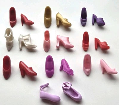 Lote de Zapatos Tacones Ballet Rosa Púrpura Dorado Paquete Barbie Moda Era Y2K De Colección Años 90 Foto 1 de 3