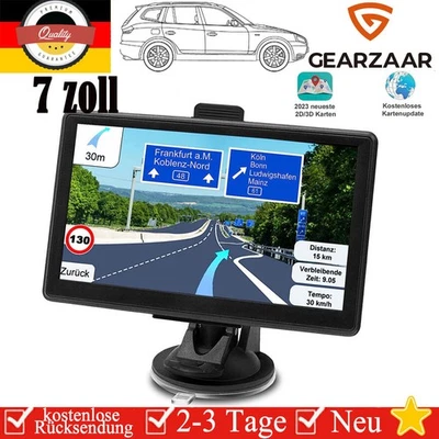 7 Zoll GPS Navi Navigation für Auto LKW PKW Navigationsgerät 8G EU Karten DE - Bild 1 von 4