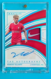 2023-24 Immaculate Liverpool Harvey Elliott Nike Patch Auto 1/1 - Bild 1 von 2