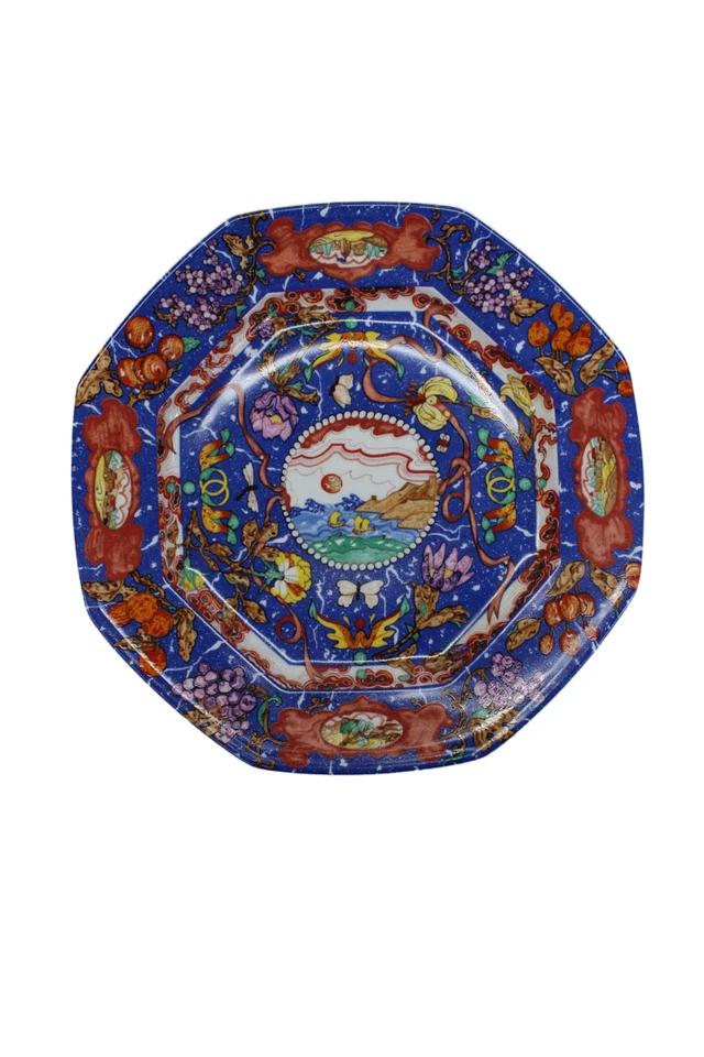 Plato decorativo Hermes Marqueterie De Pierres d'Orient et d'Occident azul 12" Foto 1 de 4