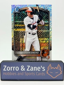 Jordan Sanchez 2025 Bowman 1er cromo brillo refractor Baltimore #BCP-208 - Imagen 1 de 2