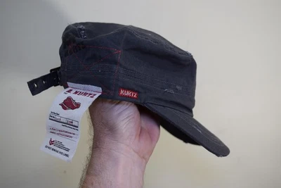 A. Kurtz Cotton Military Belted Strapback Hat YOUTH BOYS GIRLS OSFA New Gray - Image 1 of 4