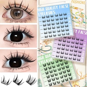 Selbstklebende Wimperncluster Ohne Kleber Natürlicher Look Für Anfänger Wiederve - Picture 1 of 19