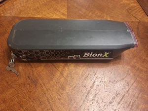 BionX 37v Battery & Rear Rack Case 350 HT RR M W/ Keys UNTESTED / FOR PARTS - Picture 1 of 7