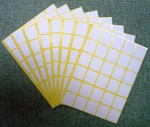 White Colour Pack 240 pcs Self Adhesive Sticky Labels Stickers (14mm x 16mm)