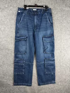 Citizens of Humanity Cargo Pants Women's 29 Blue DELENA Cargo Wide Leg Baggy NWT - Picture 1 of 13