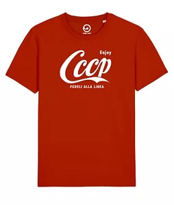 Maglietta CCCP Fedeli Alla Linea Musica Punk Rock Sovietico Stella Rossa T-Shirt - Picture 1 of 9