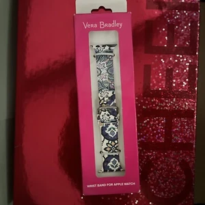 Vera Bradley Floral Apple Watch Band S/M 38-40mm Silicone Wristband New - Zdjęcie 1 z 2