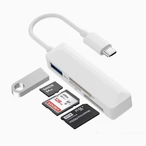 M47 USB C auf USB 2.0, SD，MicroSD/ TF，MS Kartenleser Adapter für Handy PC Laptop - Bild 1 von 14