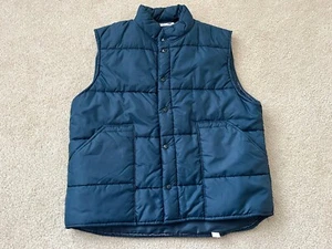 King Louie Pro Fit Mens Vest Large Navy Blue Vintage Dead stock - Picture 1 of 10