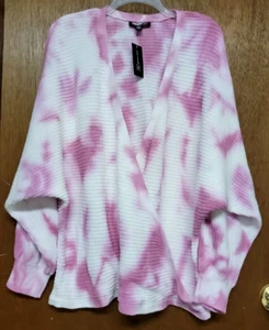 NWT Woman Plus STYLE & CO V-Neck SWEATER Size 2X Pink Tie Dye Soft $79.50 - Picture 1 of 5