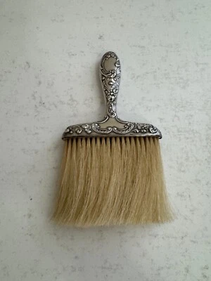 古董戈勒姆纯银德累斯顿玫瑰图案梳妆帽刷 — 第 1/4 张图片