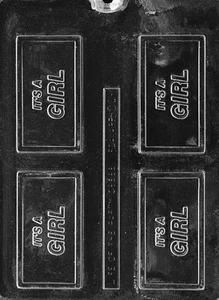 IT'S A GIRL BUSINESS CARD mold Chocolate Candy soap baby shower party favor - Picture 1 of 1