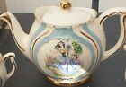 vintage blue dress dainty miss lustre teapot with matching creamer