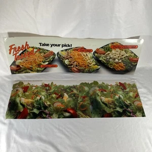 Vintage McDonald’s 90’s Salad Translite Store Menu Sign Lot Of 2 Chicken Garden - Picture 1 of 11