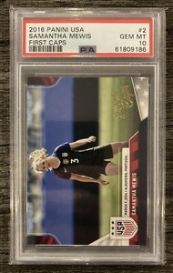 2016 Panini US Soccer Samantha Mewis First Caps Rookie Card #2 PSA 10 Pop 3