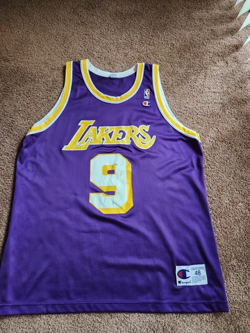 Vintage Champion Nick Van Exel Los Angeles Lakers NBA Jersey Men Size 48 XL🔥 Cover