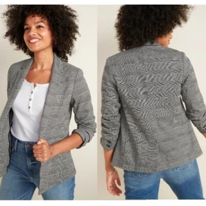 NWT GAP Women's Classic Blazer Glen Plaid Gray Size 6 - Picture 1 of 9