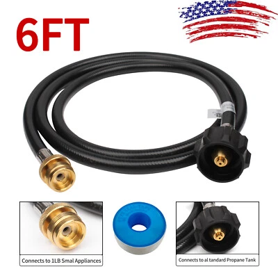 Propane Regulator Hose Replacement Outdoor Indoor 6Ft for Mr. Heater Big Buddy - Image 1 of 4