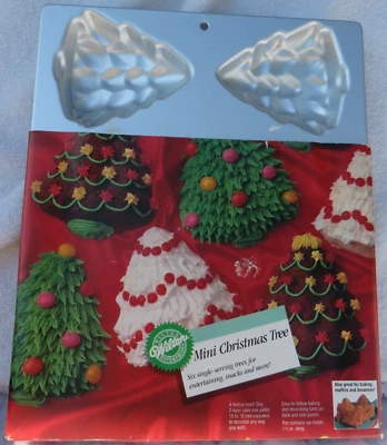 Wilton 1984 Mini CHRISTMAS TREE Cake Cookie Mold Pan Holiday Baking #2105-1779 - Image 1 of 4