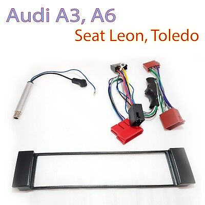 Radioblende Ensemble Pour Audi A3 8L A6 C5 4B Seat Toledo Leon Système Actif Iso • 32.20€