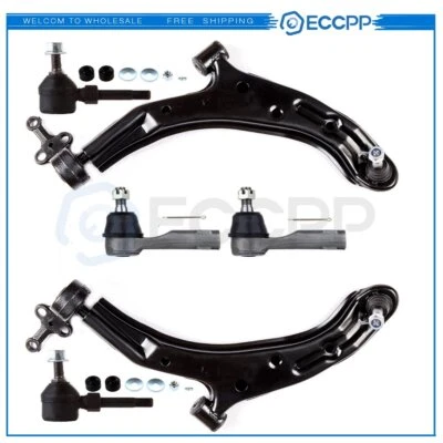 8x Control Arm and Ball Joint Assembly Kit Tie Rod End For 00-2006 Nissan Sentra Foto 1 de 4
