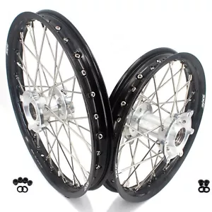 KKE 19/16'' Big Kid's Wheels Rims Set Fit KTM SX85 2021-2024 CNC Silver Hub - Imagen 1 de 11