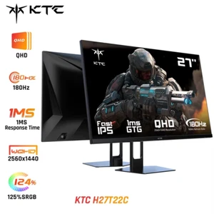 ECRAN ORDINATEUR GAMING 27" 180Hz 2560x1440 QHP MONITEUR HDMI 1MS NOIR NEUF - Photo 1/7