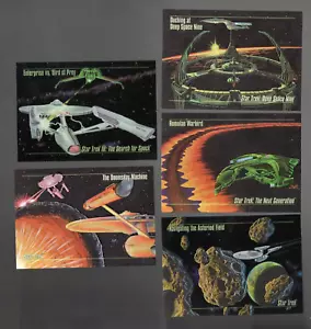 1993 STAR TREK MASTER SERIES 5-CARD SPECTRA INSERT SET TRADING CARDS - Picture 1 of 2