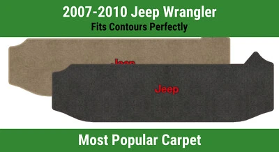 Tapete de carga pequeno Lloyd Ultimat para Jeep Wrangler 07-10 com Jeep vermelho sobre preto - Imagem 1 de 4