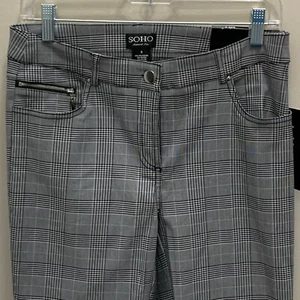 Pantalones de ropa Soho talla 6 para mujer gris a cuadros negros Academia NUEVOS PRECIO DE VENTA SUGERIDO POR EL FABRICANTE $48 Z1 - Imagen 1 de 11