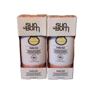 2x Sun Bum Daily Gel Sunscreen Moisturizer Broad Spectrum SPF 50 1.7 oz Ex 2/26 - Image 1 of 4