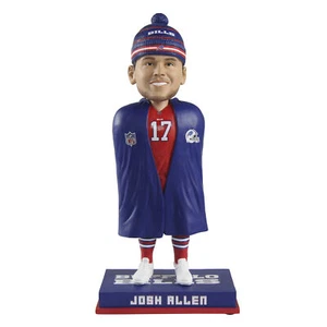 Chaqueta lateral Josh Allen Buffalo Bills con gorro CLARKtoys EX Bobblehead #360 - Imagen 1 de 3