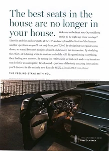 2016 PRINT AD - LINCOLN MKX CAR AD - LINCOLN AND AUDIO EXPERTS REVEL AUDIO - Picture 1 of 1