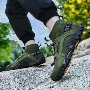 Hiking Shoes for Man Outdoor Comfortable Breathable Mesh High Top Boots - Picture 1 of 21