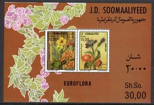 Flowers - Somalia 1986 min. sheet fine fresh MNH - Picture 1 of 1