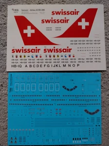 1/144 scale Swissair Airbus A330-200 decal by F-DCAL for Revell Zvezda A330 kits - Picture 1 of 2