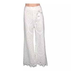 White Label Noba Daisy Pants Size 0 / 8 Brodiery Anglaise Off-White NWT rrp $360 - Picture 1 of 13
