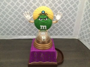M&M Green Candy Dispenser Posable Arms Fortune Teller - Picture 1 of 4