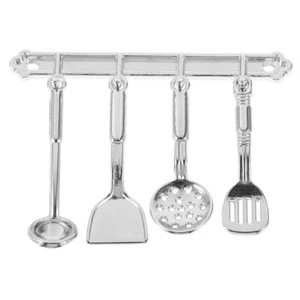 Juego de cocina miniatura para casa de muñecas cuchara tachuela utensilios de cocina platos - Imagen 1 de 12