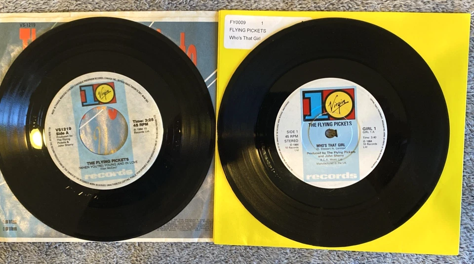 45 RPM The Flying Pickets When Your Young&Who's That Girl 7" Excellent  Vinyl - Image 1 of 4