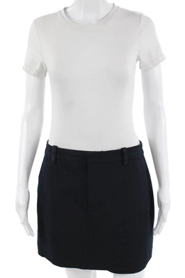 Vince 女式迷你直筒铅笔裙黑色 97% 棉 6 码 — 第 1/4 张图片