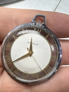 Caravelle Japan 7j Cal. 11DP SKELETT DRESS TASCHENUHR 41,6mm LÄUFT - Bild 1 von 4