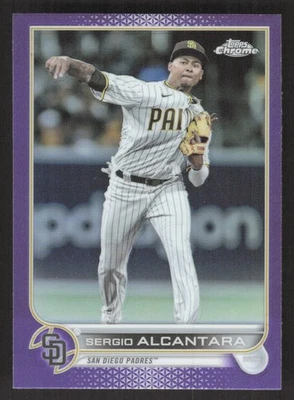 2022 Topps Chrome Update #USC162 Sergio Alcantara Purple Refractor - Image 1 of 2